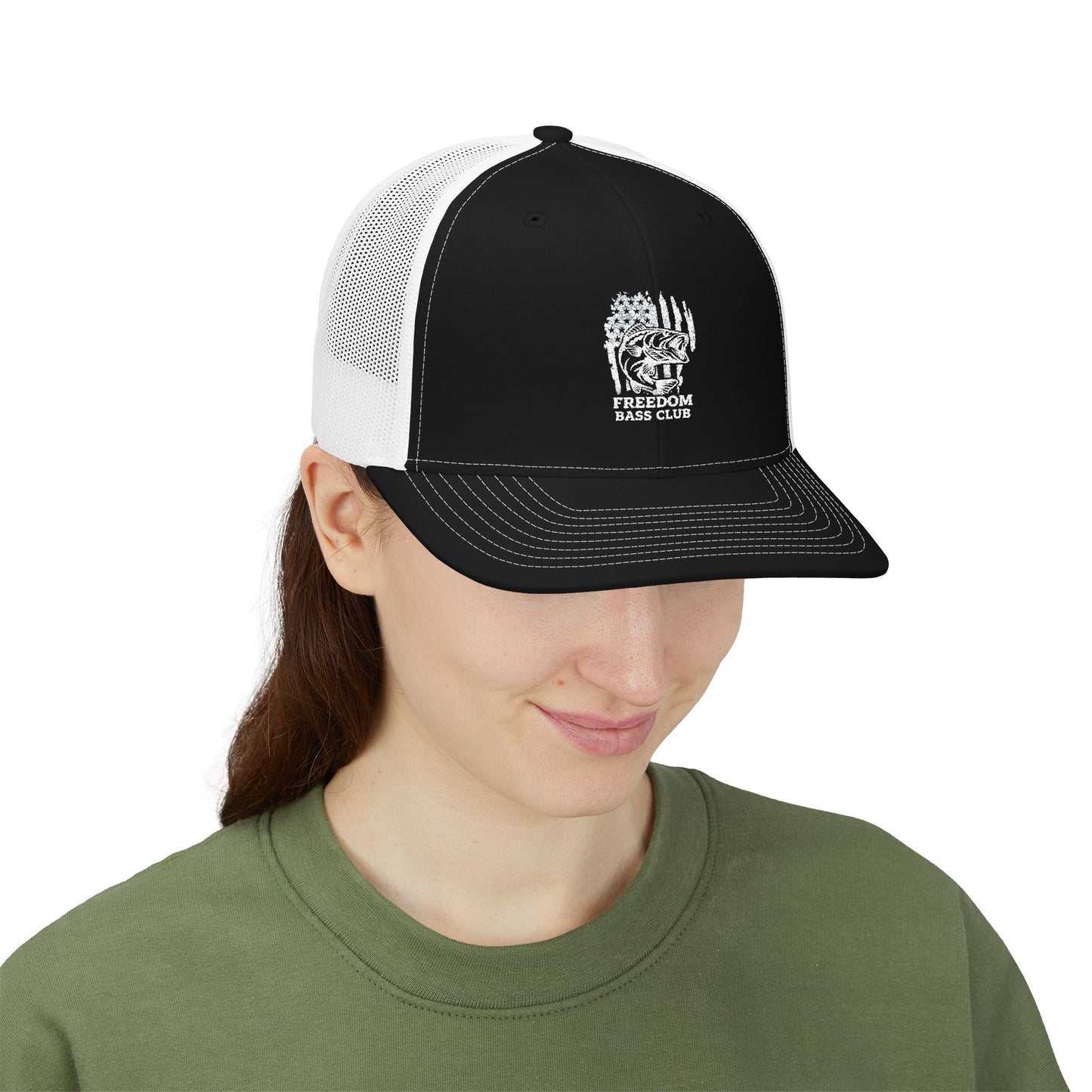 Freedom Bass Club Embroidered Trucker Cap