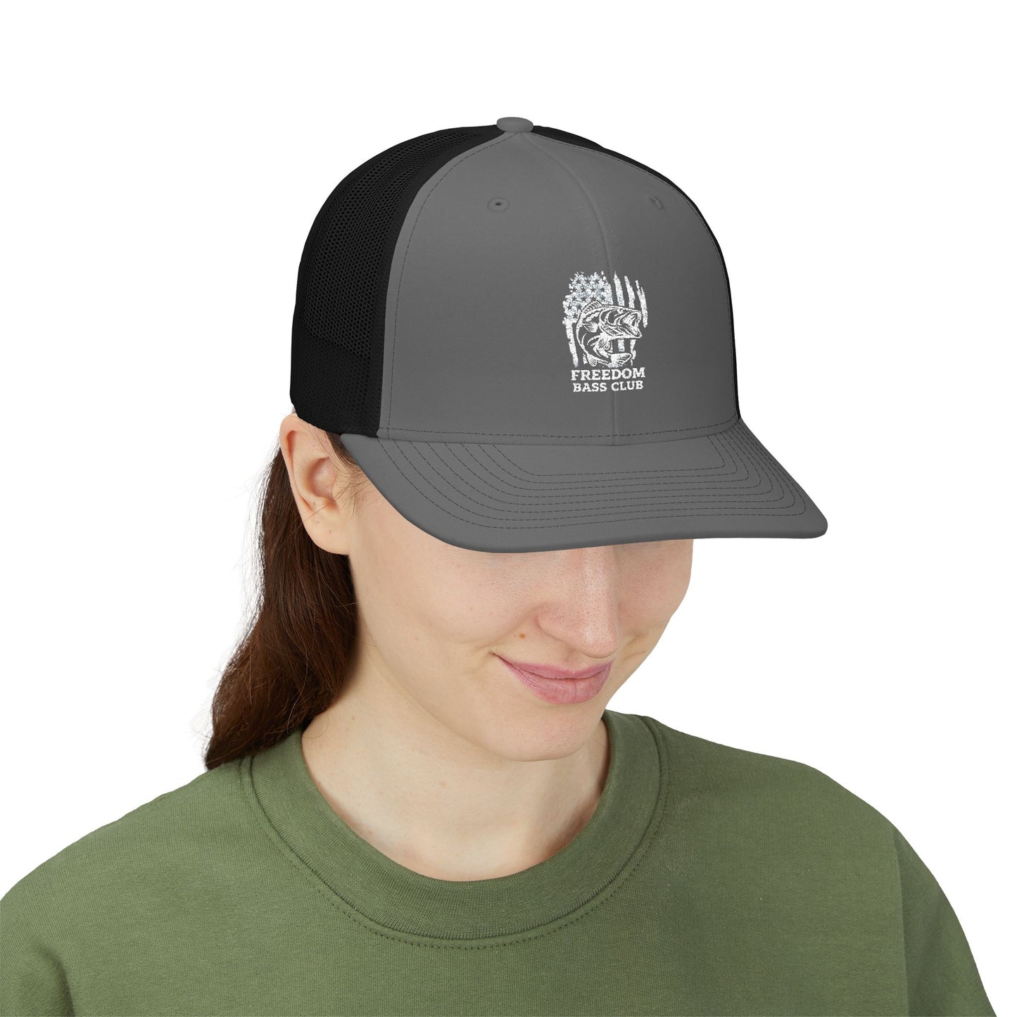 Freedom Bass Club Embroidered Trucker Cap