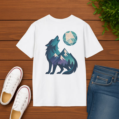 Geometric Wolf Tee