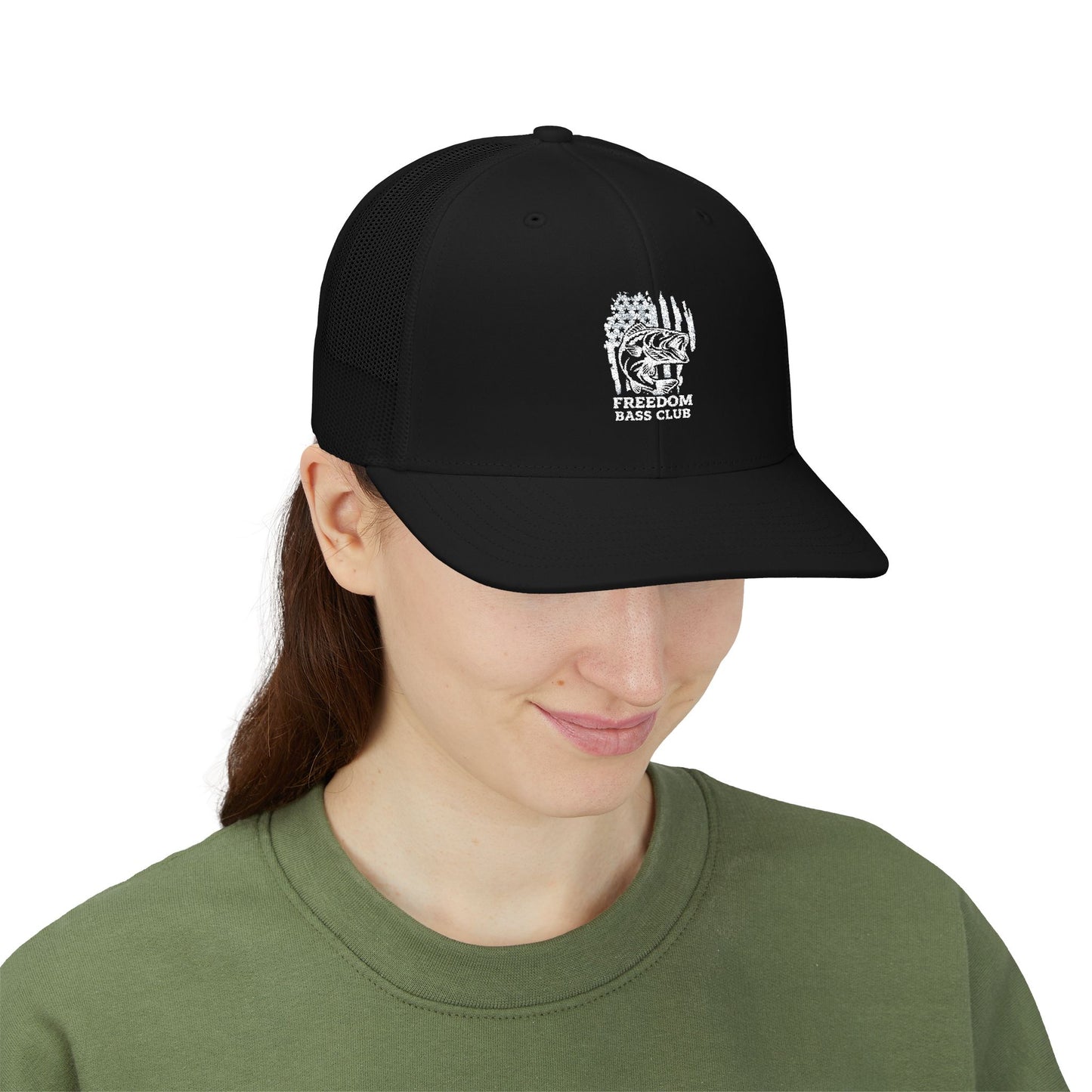 Freedom Bass Club Embroidered Trucker Cap