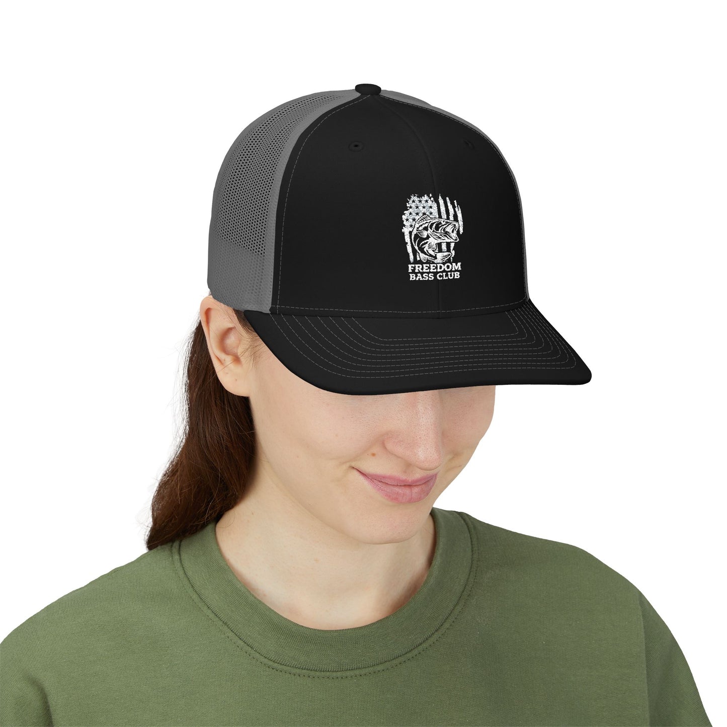 Freedom Bass Club Embroidered Trucker Cap