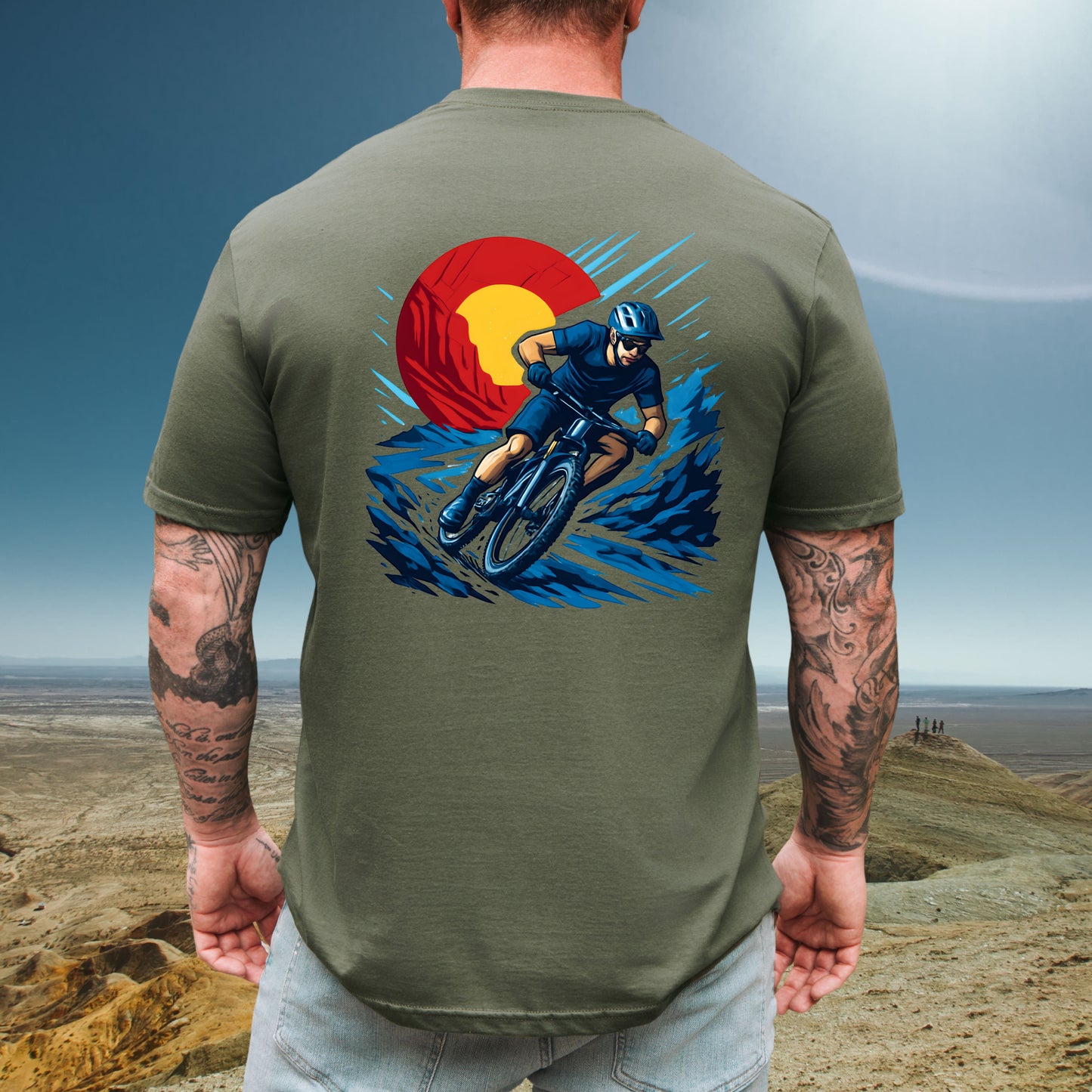 Biking Colorado Mountain Tee