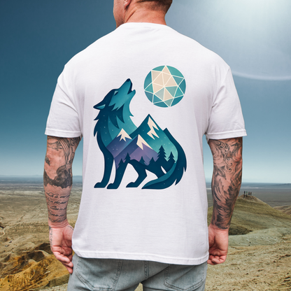 Geometric Wolf Tee
