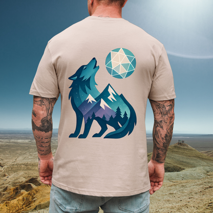 Geometric Wolf Tee
