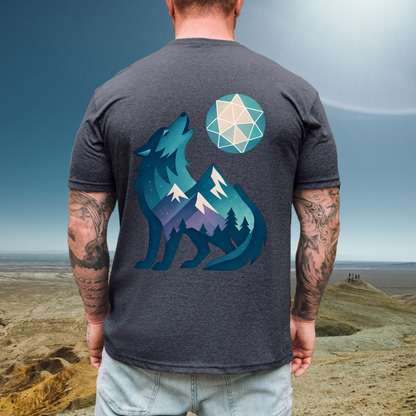 Geometric Wolf Tee